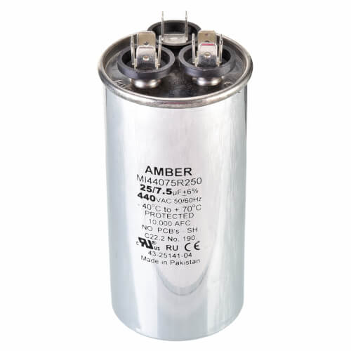 Main product image of Capacitor - 25/7.5/440 Dual Round, 43-25141-04