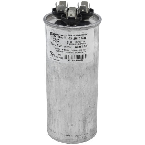 Main product image of Capacitor - 60/7.5/440 Dual Round, 43-25141-08