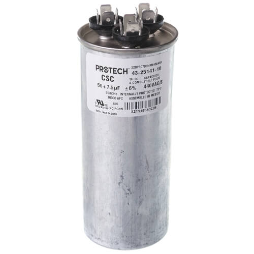 Main product image of Capacitor - 50/7.5/440 Dual Round, 43-25141-10
