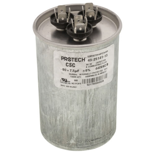 Main product image of Capacitor - 80/7.5/440 Dual Round, 43-25141-13