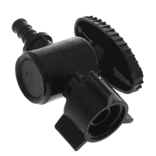 Main product image of 3/8" PureFlow PolyAlloy PEX Crimp x 1/2" Lav Stop Valve (Plastic Nut)