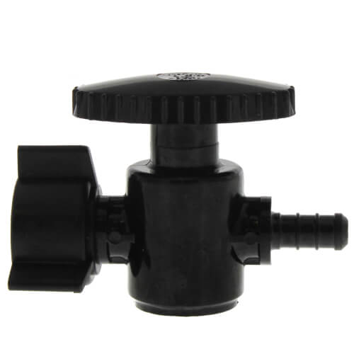 Main product image of 3/8" PureFlow PolyAlloy PEX Crimp x 1/2" Lav Stop Valve (Plastic Nut)