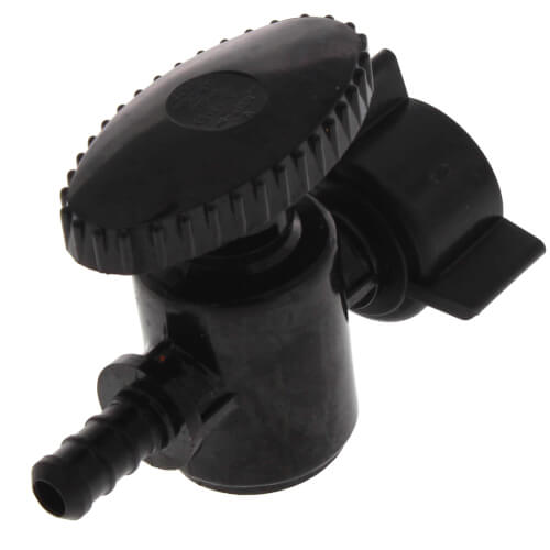 Main product image of 3/8" PureFlow PolyAlloy PEX Crimp x 1/2" Lav Stop Valve (Plastic Nut)