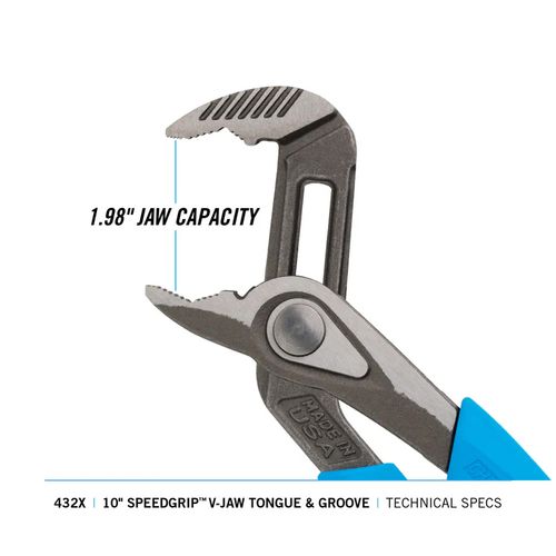 Main product image of 10" SpeedGrip V-Jaw Tongue and Groove Pliers