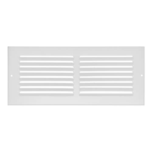 Main product image of 12" x 4" (Wall Opening Size) White Sidewall/Ceiling Return Air Grille (672 Series)