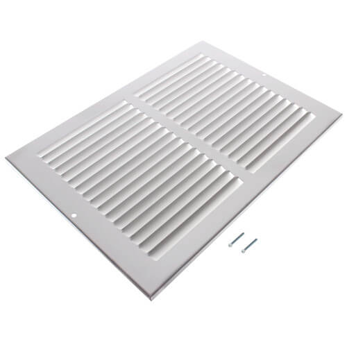Main product image of 12" x 8" (Wall Opening Size) White Sidewall/Ceiling Return Air Grille (672 Series)