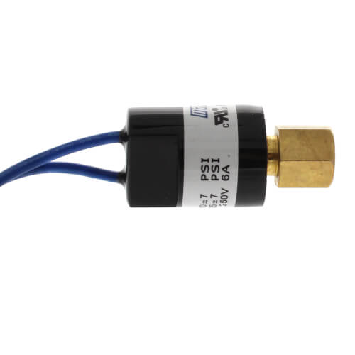 SPST Normally Open, Fixed Setting Pressure Control (25 PSI Cut In, 10 PSI Cut Out)