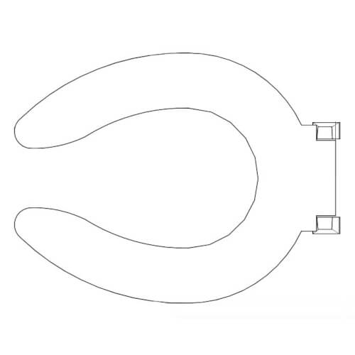 Main product image of Hinged Toilet Seat, White (-Oflc), 4335-100-000