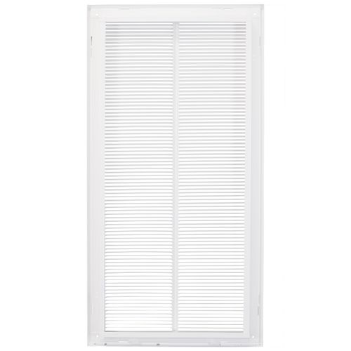 Main product image of 14" x 30" (Wall Opening Size) White Sidewall/Ceiling Return Air Filter Grille