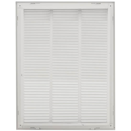 Main product image of 18" x 24" (Wall Opening Size) Bright White Floor Return Air Grille w/ 1/3" Fin Spacing (659 Series)