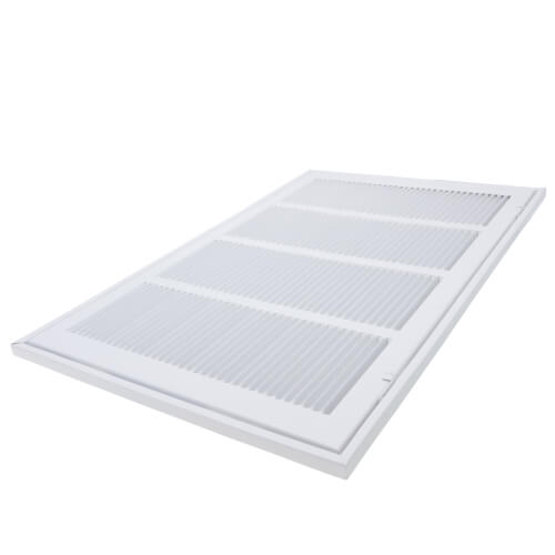 Main product image of 20" x 12" (Wall Opening Size) Bright White Sidewall/Ceiling Return Air Filter Grille, 1/3" Fin Spacing (659 Series)