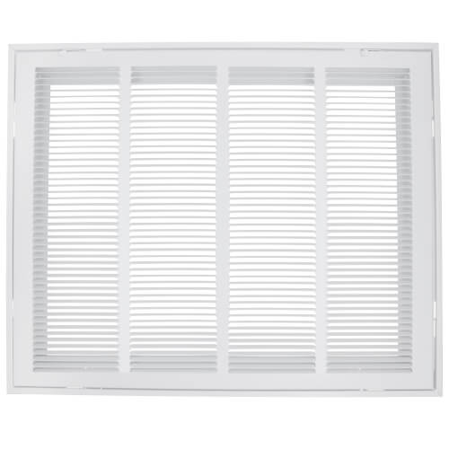 Main product image of 20" x 16" (Wall Opening Size) White Sidewall/Ceiling Return Air Filter Grille