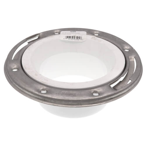Main product image of 3" or 4" Closet Flange w/ Stainless Steel Ring w/o Test Cap (PVC)
