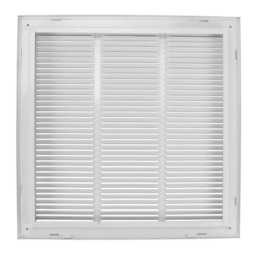 Main product image of 18" x 18" (Wall Opening Size) White Sidewall/Ceiling Return Air Filter Grille (673 Series)