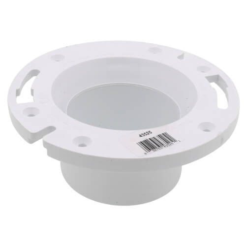 Main product image of 3" or 4" Long Pattern Closet Flange w/ Plastic Ring w/o Test Cap (PVC)