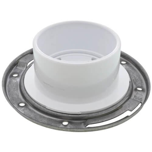 Main product image of 3" or 4" Easy Tap Closet Flange w/ Stainless Steel Ring (PVC)