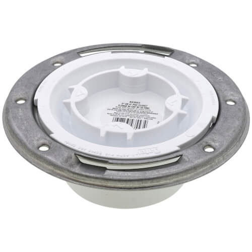 Main product image of 3" or 4" Easy Tap Closet Flange w/ Stainless Steel Ring (PVC)