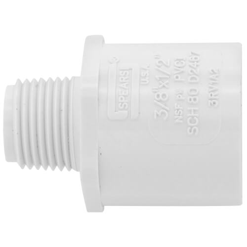 3/8" x 1/2" PVC SCH 40 Male x Socket Adapter