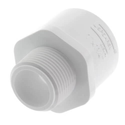1" x 1-1/4" PVC SCH 40 Male x Socket Adapter