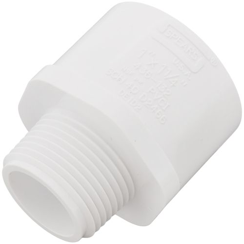 Main product image of 1" x 1-1/4" PVC SCH 40 Male x Socket Adapter