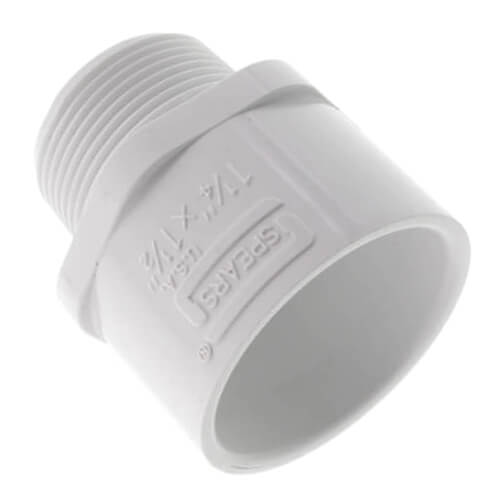 1-1/4" x 1-1/2" PVC SCH 40 Male x Socket Adapter