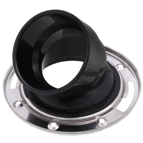 Main product image of 45-Degree ABS Closet Flange w/ Stainless Steel Ring