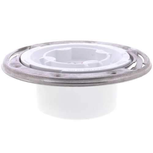 Main product image of 3" or 4" Easy Tap Closet Flange w/ Stainless Steel Ring (PVC)