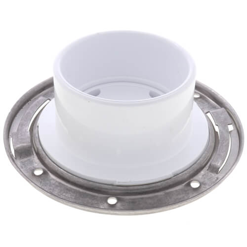 Main product image of 3" or 4" Easy Tap Closet Flange w/ Stainless Steel Ring (PVC)