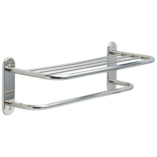 Main product image of 24" Metal Towel Shelf w/ One Bar, Exposed Mounting (Chrome)