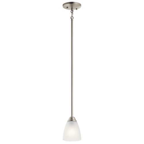 Main product image of Jolie 12.5" 1 Light Mini Pendant w/ Satin Etched Glass (Brushed Nickel)