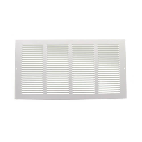 43654 Hart & Cooley 43654 16" x 8" White Baseboard Return Air