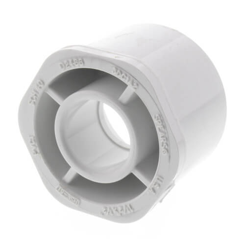 437209 437209 11/2" x 1/2" PVC Schedule 40 Spigot x Socket Bushing