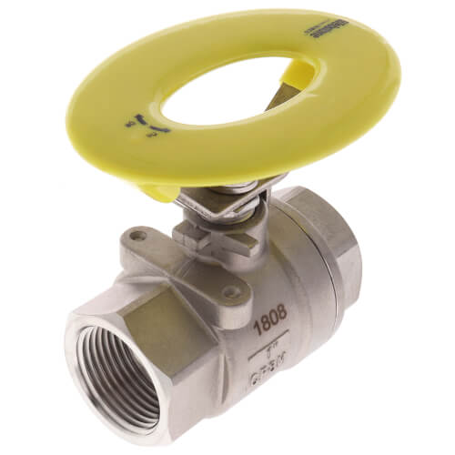 Main product image of 1" IPS Full Port 316 Stainless Steel 2-Piece Ball Valve with Oval Handle