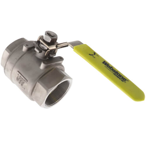 2-Pack 1 1/4" Full Port 316 Stainless Steel Ball Valve - 1000 WOG For Oil