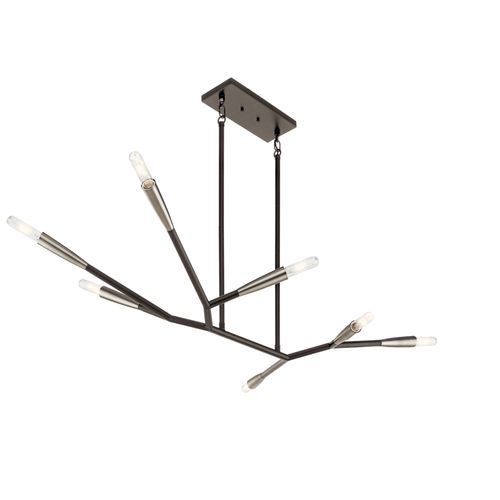 Main product image of Branches 19.75" 7 Light Chandelier (Black) w/ (Antique Pewter) Accents