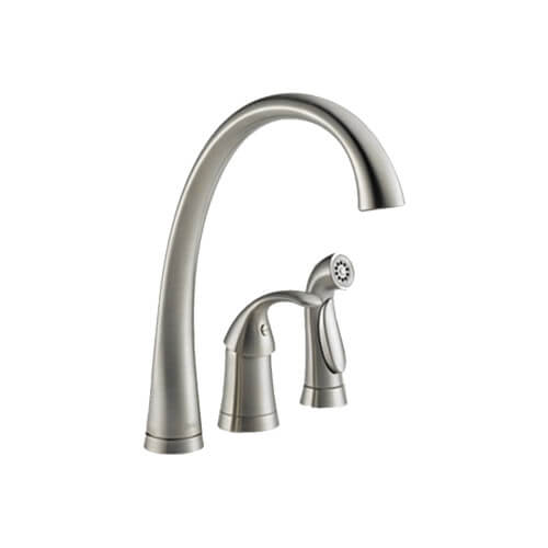 4380-SS-DST - Delta 4380-SS-DST - Pilar Single Handle Kitchen Faucet w ...