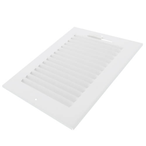 Main product image of 8" x 6" (Wall Opening Size) White One-Way Steel Sidewall/Ceiling Register (681 Series)