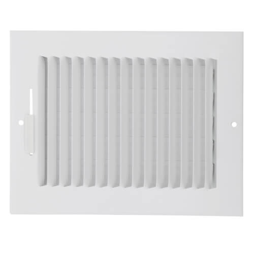 Main product image of 8" x 6" (Wall Opening Size) White One-Way Steel Sidewall/Ceiling Register (681 Series)