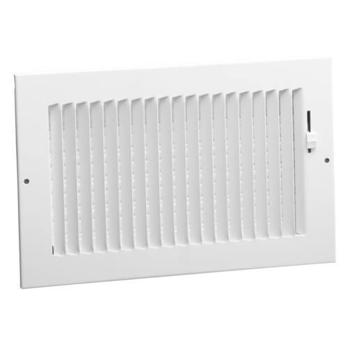 Main product image of 16" x 6" (Wall Opening Size) White One-Way Steel Sidewall/Ceiling Register (681 Series)