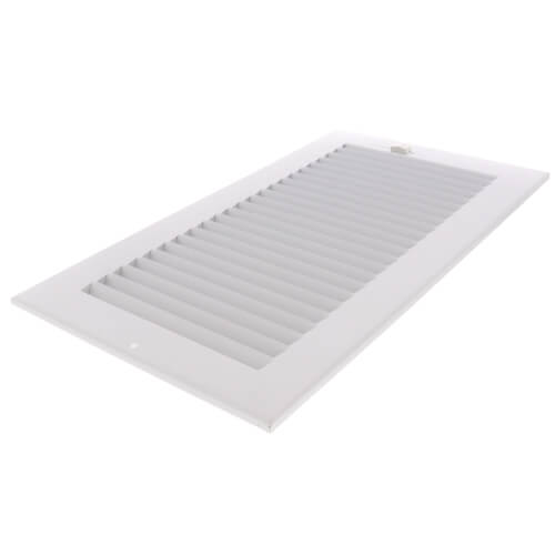 Main product image of 12" x 6" (Wall Opening Size) White One-Way Steel Sidewall/Ceiling Register (681 Series)