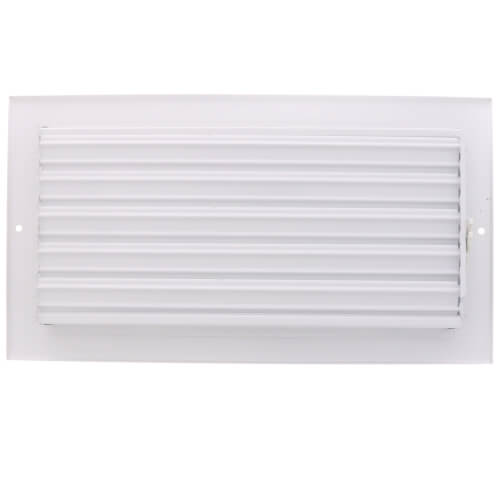 Main product image of 12" x 6" (Wall Opening Size) White One-Way Steel Sidewall/Ceiling Register (681 Series)