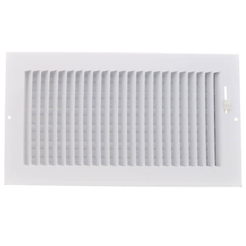 Main product image of 12" x 6" (Wall Opening Size) White One-Way Steel Sidewall/Ceiling Register (681 Series)