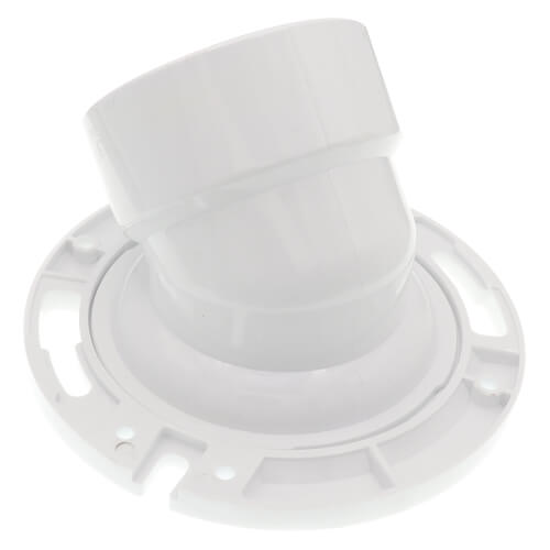Main product image of 3" or 4" 45-Degree Closet Flange w/ Plastic Ring w/ Test Cap (PVC)
