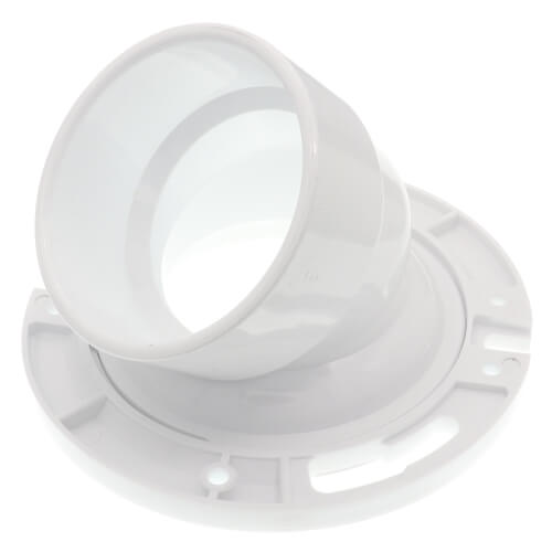 Main product image of 3" or 4" 45-Degree Closet Flange w/ Plastic Ring w/ Test Cap (PVC)