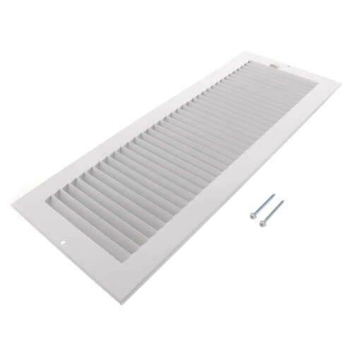 Main product image of 18" x 6" (Wall Opening Size) White One-Way Steel Sidewall/Ceiling Register (681 Series)
