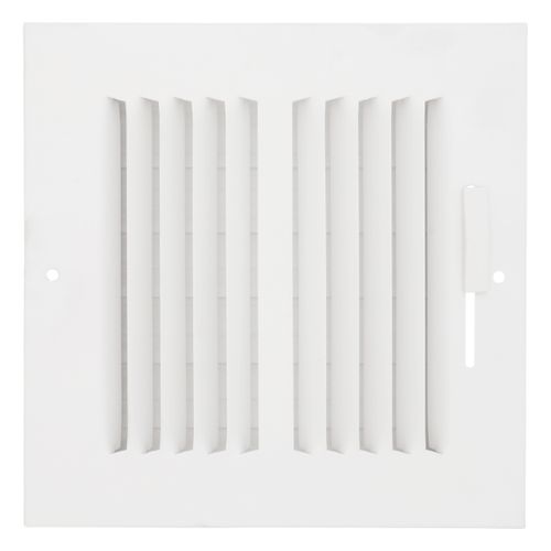 Main product image of 6" x 6" (Wall Opening Size) White Two-Way Steel Sidewall/Ceiling Register (682 Series)