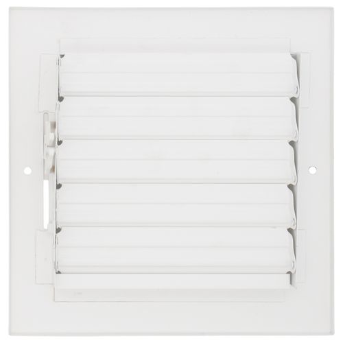 Main product image of 6" x 6" (Wall Opening Size) White Two-Way Steel Sidewall/Ceiling Register (682 Series)