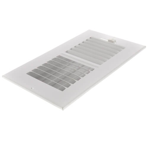 Main product image of 8" x 4" (Wall Opening Size) White Two-Way Steel Sidewall/Ceiling Register (682 Series)