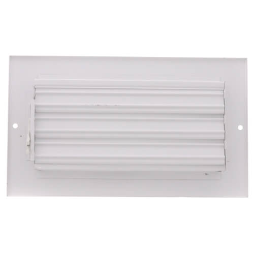 Main product image of 8" x 4" (Wall Opening Size) White Two-Way Steel Sidewall/Ceiling Register (682 Series)