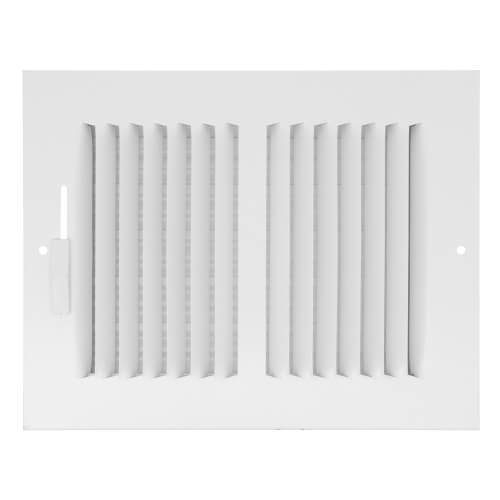 Main product image of 8" x 6" (Wall Opening Size) White Two-Way Steel Sidewall/Ceiling Register (682 Series)